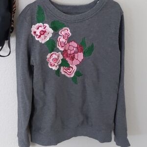 Girls Hudson size M Floral Sequin Sweatshirt